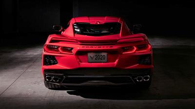 نمای عقب اولین شورولت کوروت موتور وسط تولید انبوه